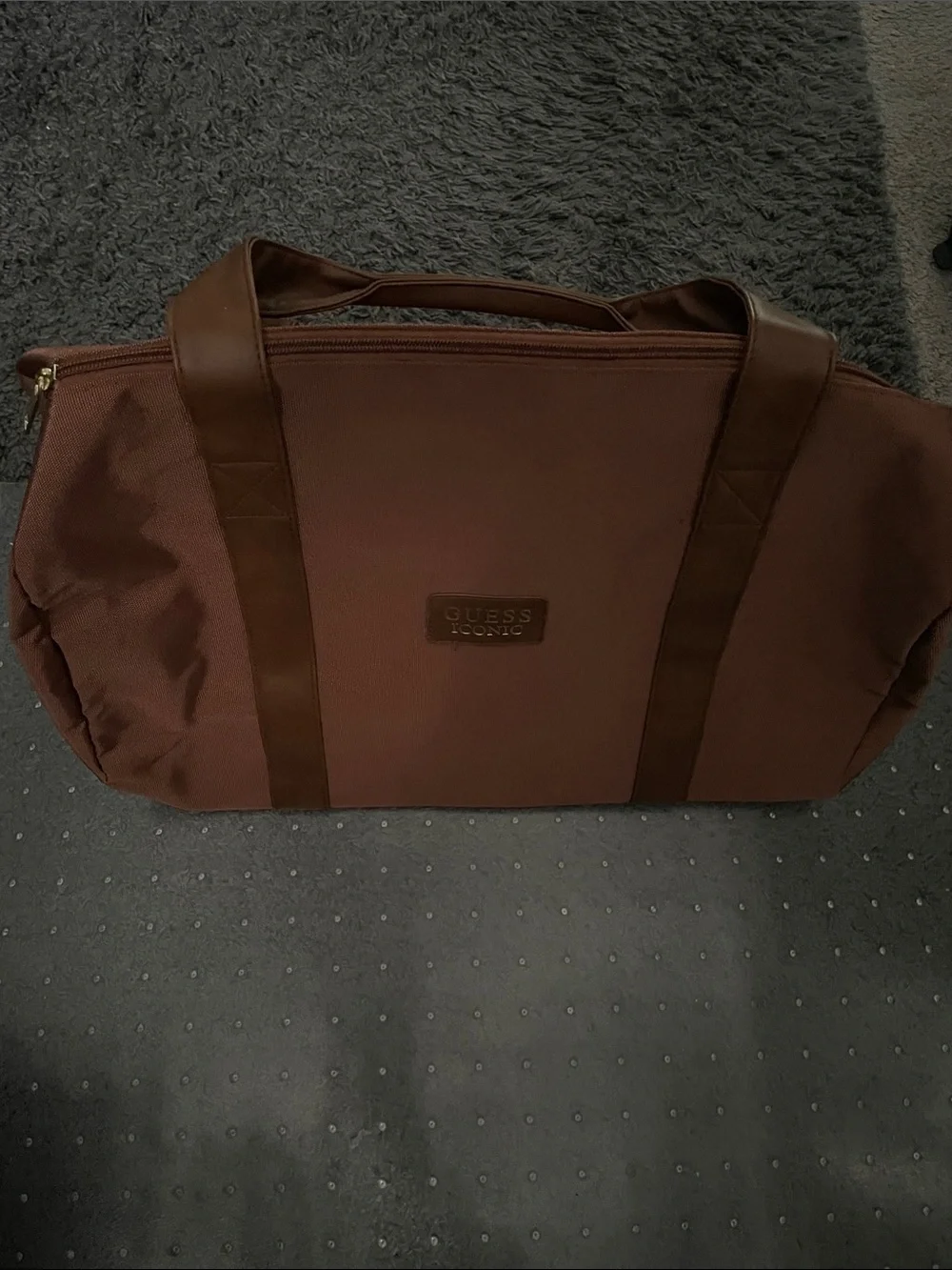 Guess Iconic Men's Duffel Bag in Dark Brown